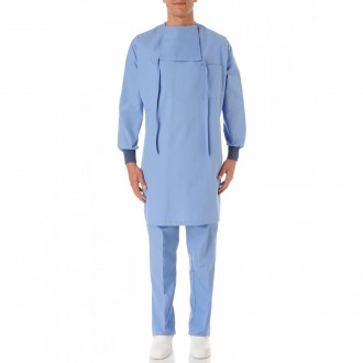 Blouse médicale casaque à bavette 100% Coton - Devis sur Techni-Contact.com - 1