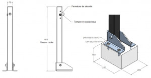 Borne de parking rabattable - Devis sur Techni-Contact.com - 2