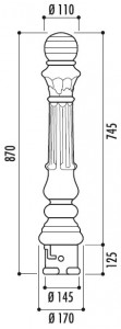 Borne en fonte ductile Hauteur 710 mm - Devis sur Techni-Contact.com - 2