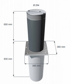 Borne escamotable semi-automatique en acier - Devis sur Techni-Contact.com - 2