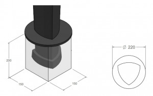 Borne noire fixe - Devis sur Techni-Contact.com - 3