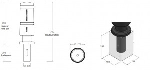 Borne urbaine à sceller - Devis sur Techni-Contact.com - 2