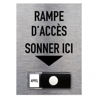 Bouton de sonnette PMR appel rampe accès en aluminium - Devis sur Techni-Contact.com - 1