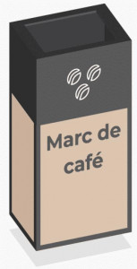 Box de recyclage marc de café