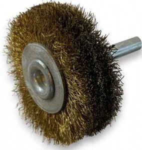 Brosse circulaire sur tige 3 rangs Laiton - Devis sur Techni-Contact.com - 1