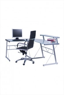 Bureau d'angle modulaire avec plateau de verre - Devis sur Techni-Contact.com - 1