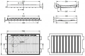 Cadre grille et concave en fonte - Devis sur Techni-Contact.com - 2