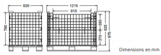 Caisse palette grillagée superposable - Devis sur Techni-Contact.com - 2