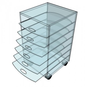 Caisson de bureau plexiglas - Devis sur Techni-Contact.com - 3