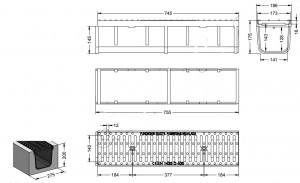 Caniveau avec grille en fonte ductile - Devis sur Techni-Contact.com - 2