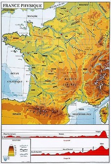 Carte de France physique - Devis sur Techni-Contact.com - 1