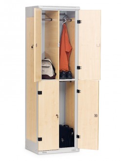 Casier vestiaire monobloc bois acier - Devis sur Techni-Contact.com - 2