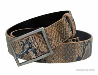 Ceinture pour femme cuir motif python