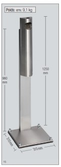 Cendrier avec serrure sur pied - Devis sur Techni-Contact.com - 2