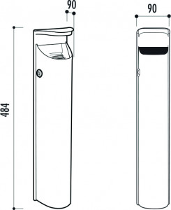 Cendrier mural 2,5 L - Devis sur Techni-Contact.com - 2