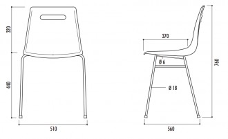 Chaise coque en polypropylène - Devis sur Techni-Contact.com - 3