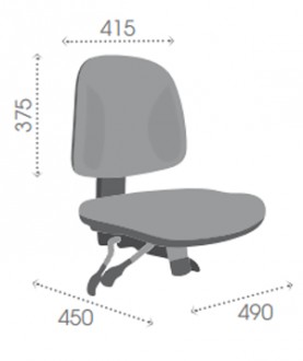 Chaise d’atelier polyuréthane perforé