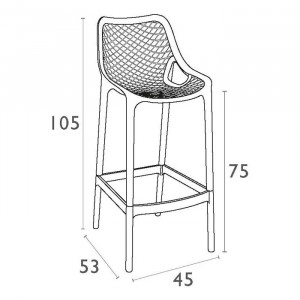 Tabouret de bar en polypropylène  - Devis sur Techni-Contact.com - 7