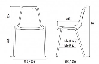 Chaise empilable à coque plastique - Devis sur Techni-Contact.com - 2