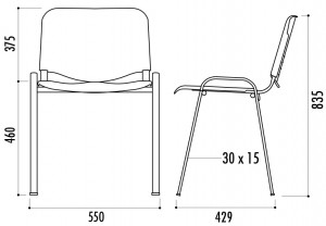 Chaise empilable polypropylène - Devis sur Techni-Contact.com - 2