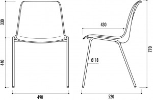 Chaise en plastique empilable - Devis sur Techni-Contact.com - 3