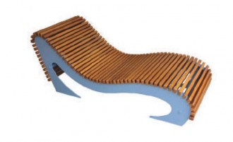 Chaise longue urbaine pieds en tôle - Devis sur Techni-Contact.com - 1