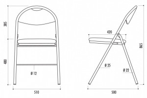 Chaise pliante en tissu anti-feu - Devis sur Techni-Contact.com - 2