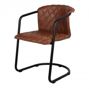 Chaise style Mid century en cuir