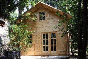 Chalet mezzanine classique en bois 