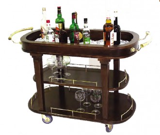 Chariot de service bar en bois - Devis sur Techni-Contact.com - 1