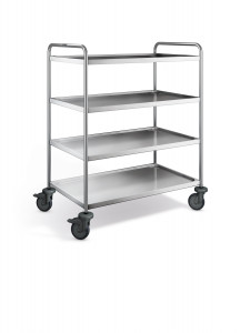 Chariot de service inox 4 plateaux - Devis sur Techni-Contact.com - 1