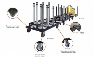 Chariot de transport poteaux - Devis sur Techni-Contact.com - 1