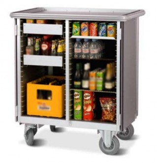 Chariot mini bar à porte rabattables - Devis sur Techni-Contact.com - 3