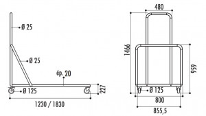 Chariot pour tables pliantes - Devis sur Techni-Contact.com - 2