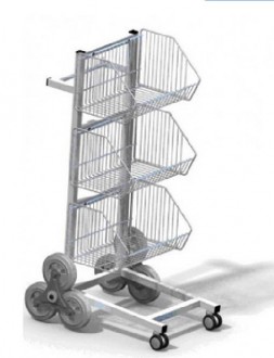 Chariot transport courriers aluminium - Devis sur Techni-Contact.com - 1