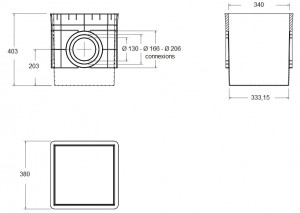 Coffret canalisation en polypropylène  avec chape - Devis sur Techni-Contact.com - 2