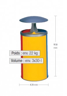 Collecteur tri sélectif avec toit - Devis sur Techni-Contact.com - 2