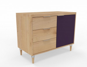 Commode en bois pour chambre 1 porte - Devis sur Techni-Contact.com - 1