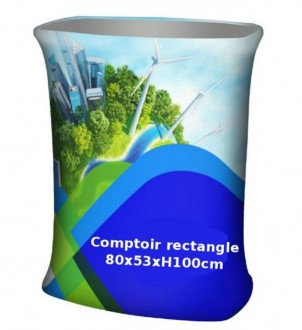 Comptoir pliable rectangle tissu - Devis sur Techni-Contact.com - 1