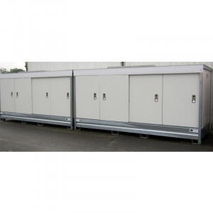 Conteneur de stockage DMS - 4 m de long - avec isolation - Rétention 1500 L