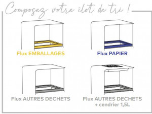 Corbeille tri sélectif métal 110 L - Devis sur Techni-Contact.com - 3