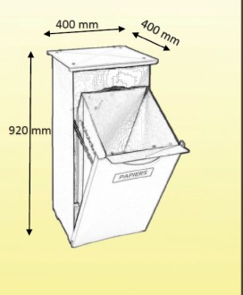 Corbeille acier pour papier - Devis sur Techni-Contact.com - 5