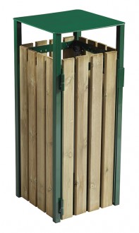 Corbeille de ville en bois 110L - Devis sur Techni-Contact.com - 7