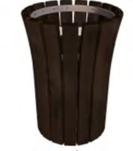 Corbeille de ville plastique recyclé 55 L - Devis sur Techni-Contact.com - 1