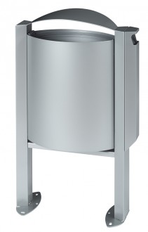 Corbeille sur pied avec cendrier 40L - Devis sur Techni-Contact.com - 3