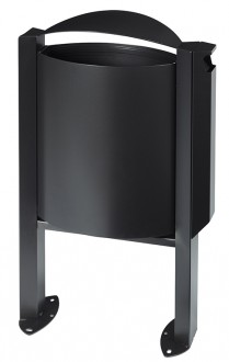 Corbeille sur pied avec cendrier 40L - Devis sur Techni-Contact.com - 5