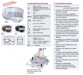 Détecteur de présence 3000W - Devis sur Techni-Contact.com - 2