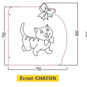 Ecran urinoir pour enfants - Forme chaton