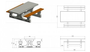 Ensemble pique nique béton accès PMR - Devis sur Techni-Contact.com - 4