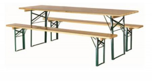 Ensemble table pliable